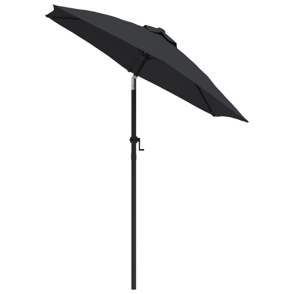 vidaXL Parasol 200x224 cm aluminium zwart afbeelding