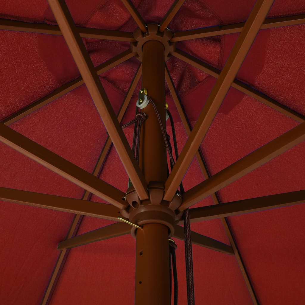 Sonnenschirm mit Holzmast 330 cm Terrakotta | Stepinfit.de