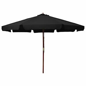 vidaXL p&auml;ikesevari puust postiga 330 cm, must