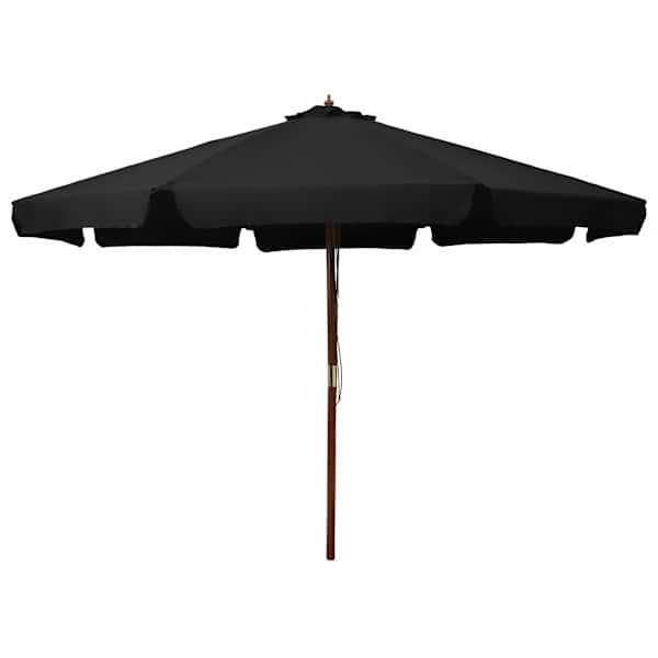 vidaXL p&auml;ikesevari puust postiga 330 cm, must