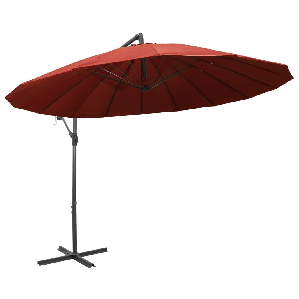 vidaXL Zweefparasol met aluminium paal 3 m terracotta afbeelding