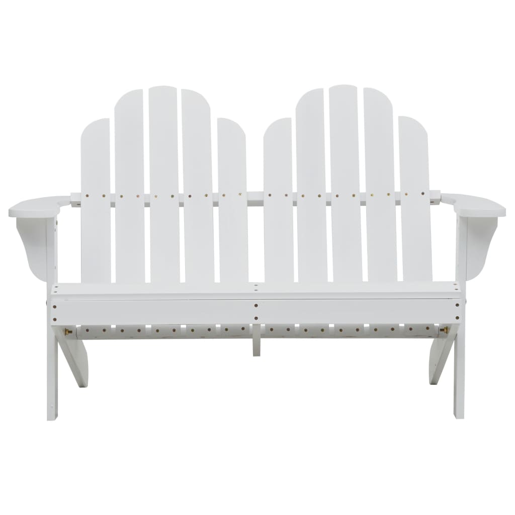 vidaXL Double Adirondack Chair Wood White