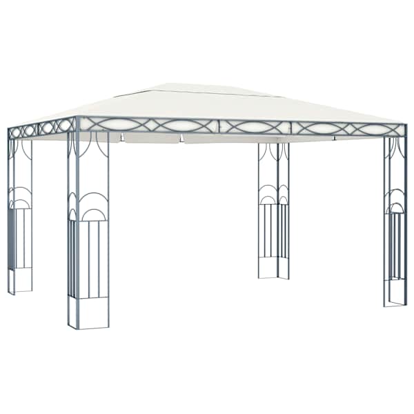 vidaXL varikatus 400 x 300 cm, kreemjasvalge
