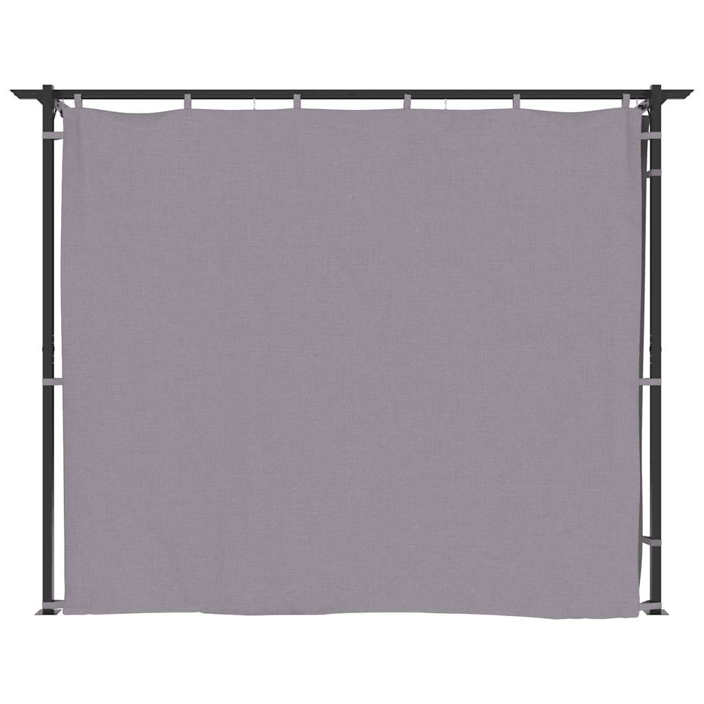 Tonnelle avec Rideaux 3x3 2024 m Anthracite Belvédère Chapiteau Pavillon vidaXL