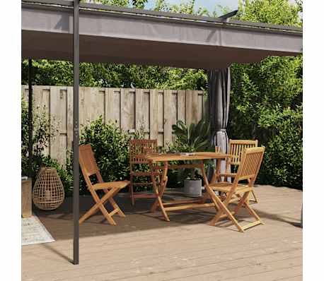 vidaXL Prieel met gordijnen 3x6 m staal antraciet