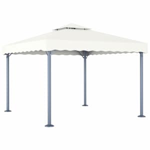 vidaXL varikatus 300 x 300 cm, kreemjasvalge, alumiinium