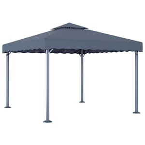 vidaXL varikatus 300 x 300 cm, antratsiithall, alumiinium