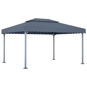 vidaXL varikatus 400 x 300 cm, antratsiithall, alumiinium