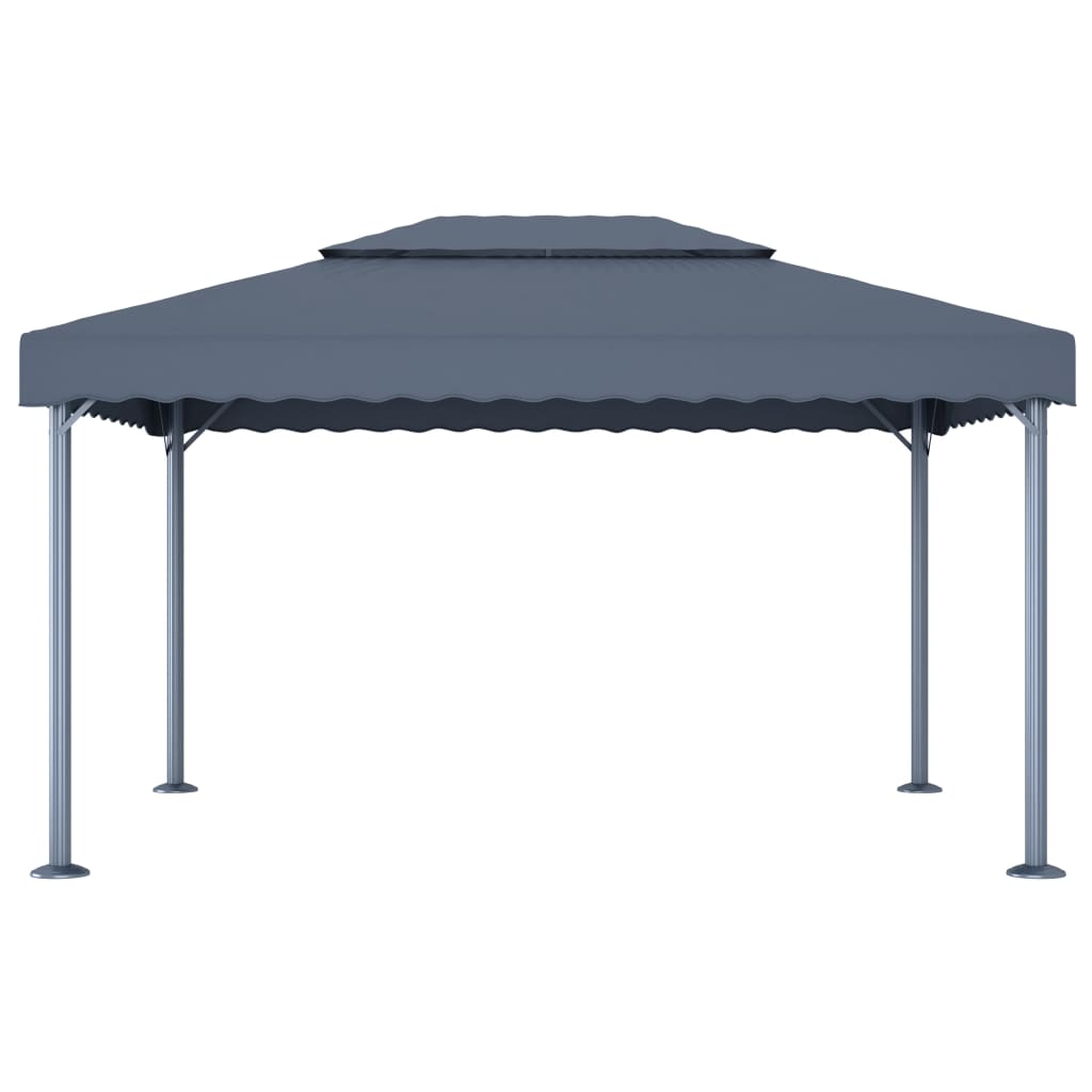 vidaXL antracitszürke alumíniumpavilon 400 x 300 cm