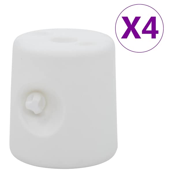vidaXL lehtlaraskused 4 tk, PE, valge