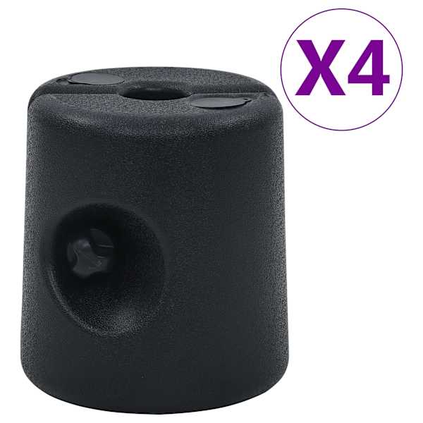 vidaXL lehtlaraskused 4 tk, PE, must