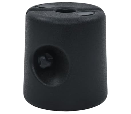 vidaXL Huvimajan painot 4 kpl PE musta