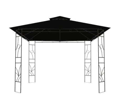 vidaXL Pavėsinė, antracito spalvos, 300x300x300cm, kvadratinė