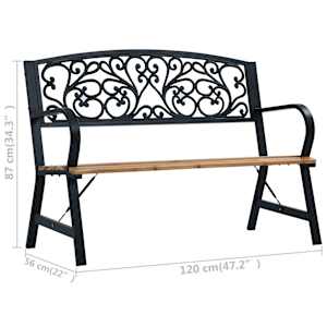 Zahradní lavice 120 cm dřevo - obrázek 8