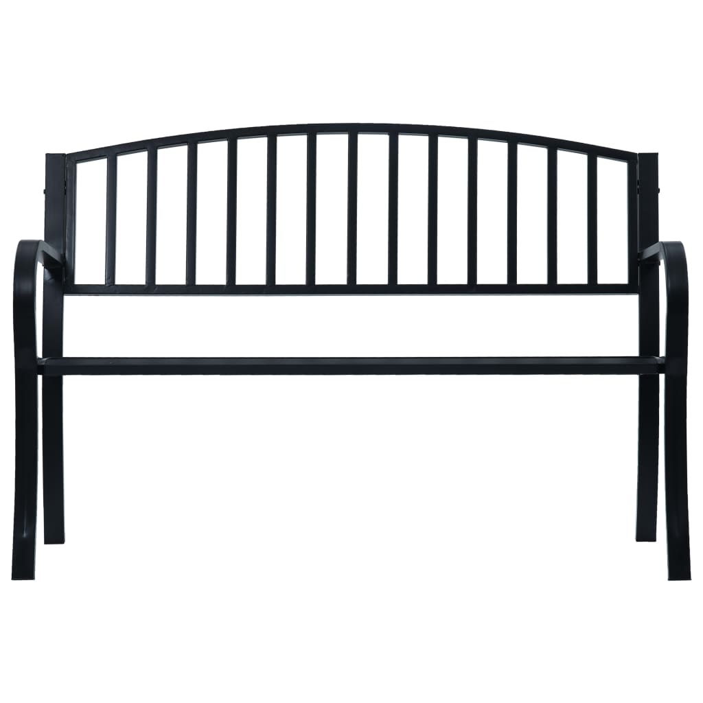 vidaXL fekete acél kerti pad 125 cm