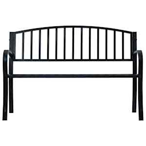 Zahradní lavice 125 cm černá ocel - obrázek 2