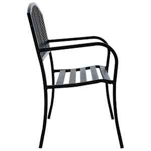 Zahradní lavice 125 cm černá ocel - obrázek 3