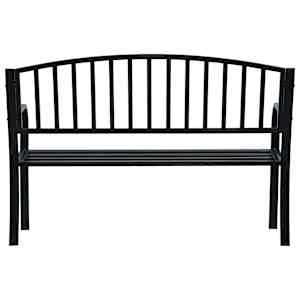 Zahradní lavice 125 cm černá ocel - obrázek 4