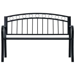 VidaXL Panchina Da Giardino 110 Cm In Acciaio E WPC Marrone A