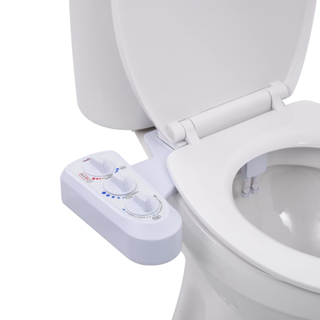 vidaXL Accesoriu bideu pentru scaun toaletă apă rece & caldă două duze vidaXL