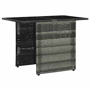 3dílný bistro set s poduškami polyratan šedý - obrázek 4