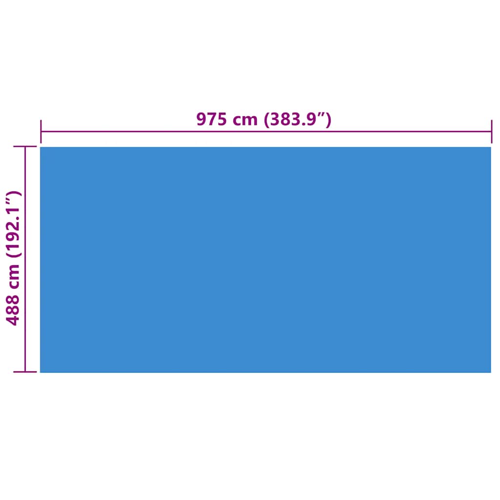 Alternativ bild 2 för VidaXl Poolskydd Blå 975X488 Cm Pe