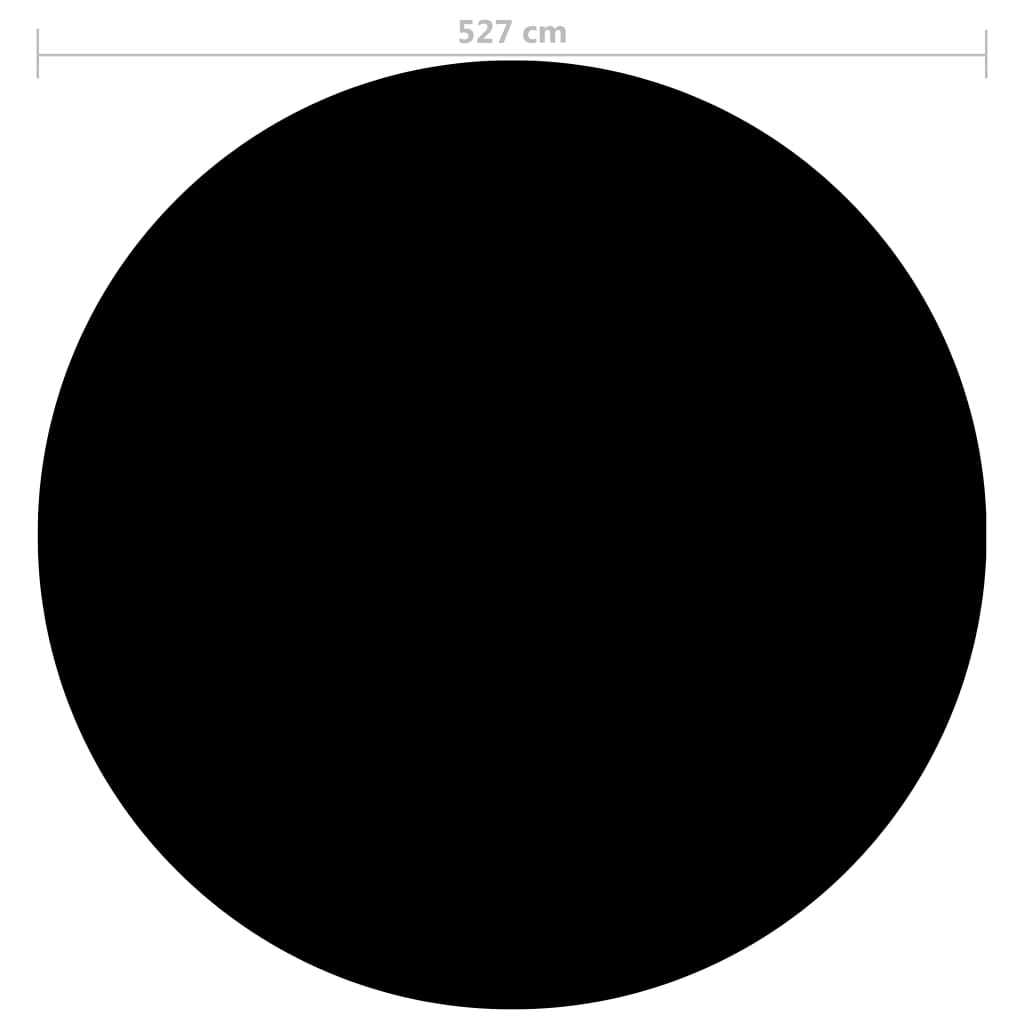 Fekete polietilén medencetakaró 527 cm 