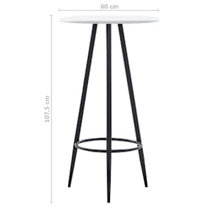 Barový stůl bílý 60 x 107,5 cm MDF - obrázek 4