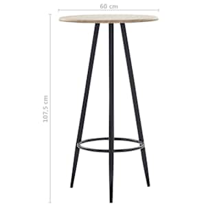 Barový stůl dub 60 x 107,5 cm MDF - obrázek 4