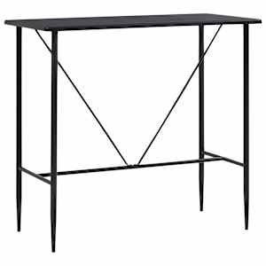 vidaXL baarilaud, must, 120 x 60 x 110 cm, MDF