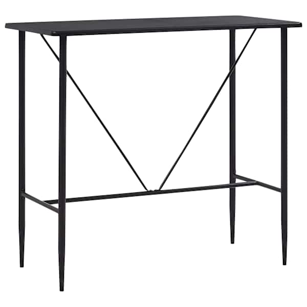 vidaXL baarilaud, must, 120 x 60 x 110 cm, MDF