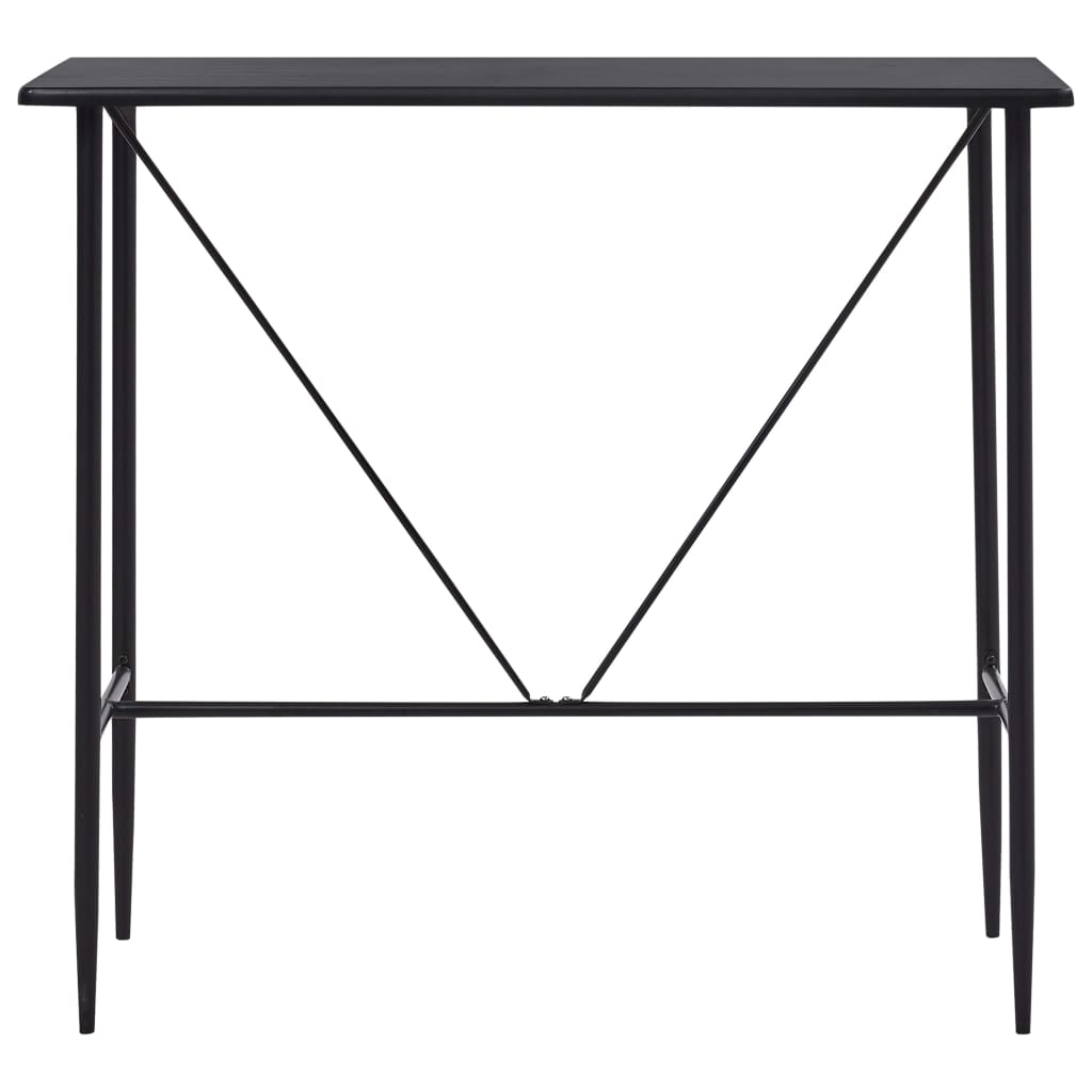 vidaXL Masă de bar, negru, 120 x 60 x 110 cm, MDF