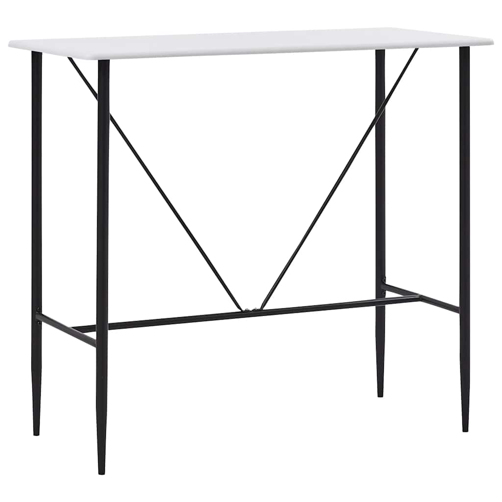 vidaXL Barbord vit 120x60x110 cm MDF