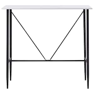 Barový stůl bílý 120 x 60 x 110 cm MDF - obrázek 2