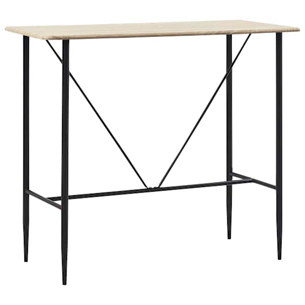 vidaXL baarilaud, tamm, 120 x 60 x 110 cm, MDF