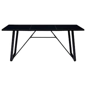 vidaXL Τραπεζαρία Μαύρη 180 x 90 x 75 εκ. από Ψημένο Γυαλί