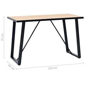 Jídelní stůl dubový 120 x 60 x 75 cm MDF - obrázek 6