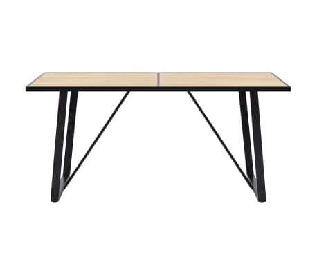 vidaXL Table de salle &agrave; manger Ch&ecirc;ne 160x80x75 cm MDF
