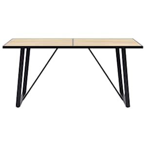 vidaXL Table de salle &agrave; manger Ch&ecirc;ne 160x80x75 cm MDF