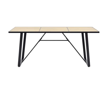 vidaXL Eettafel 180x90x75 cm MDF eikenkleurig