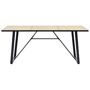 Jídelní stůl dubový 180 x 90 x 75 cm MDF - obrázek 2