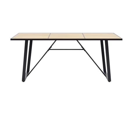 vidaXL Eettafel 200x100x75 cm MDF eikenkleurig