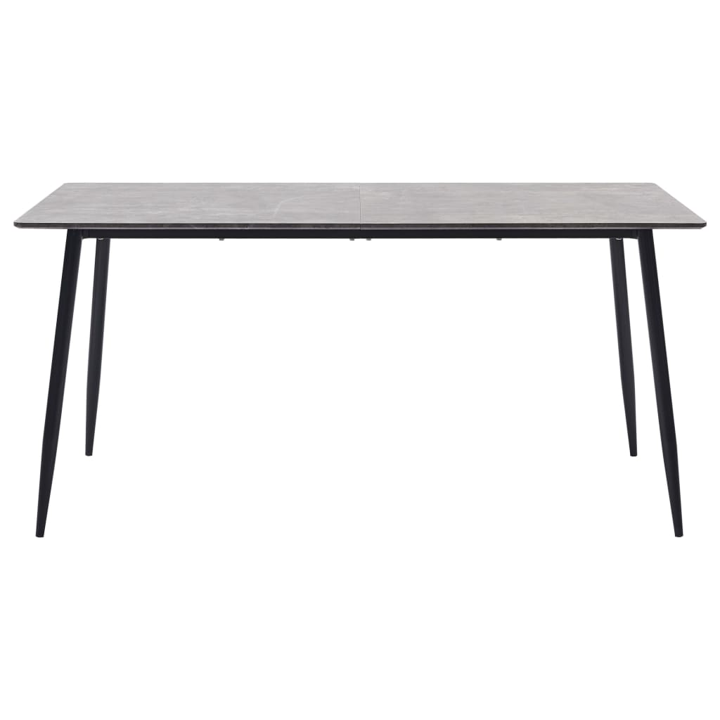 vidaXL Spisebord grå 160x80x75 cm MDF