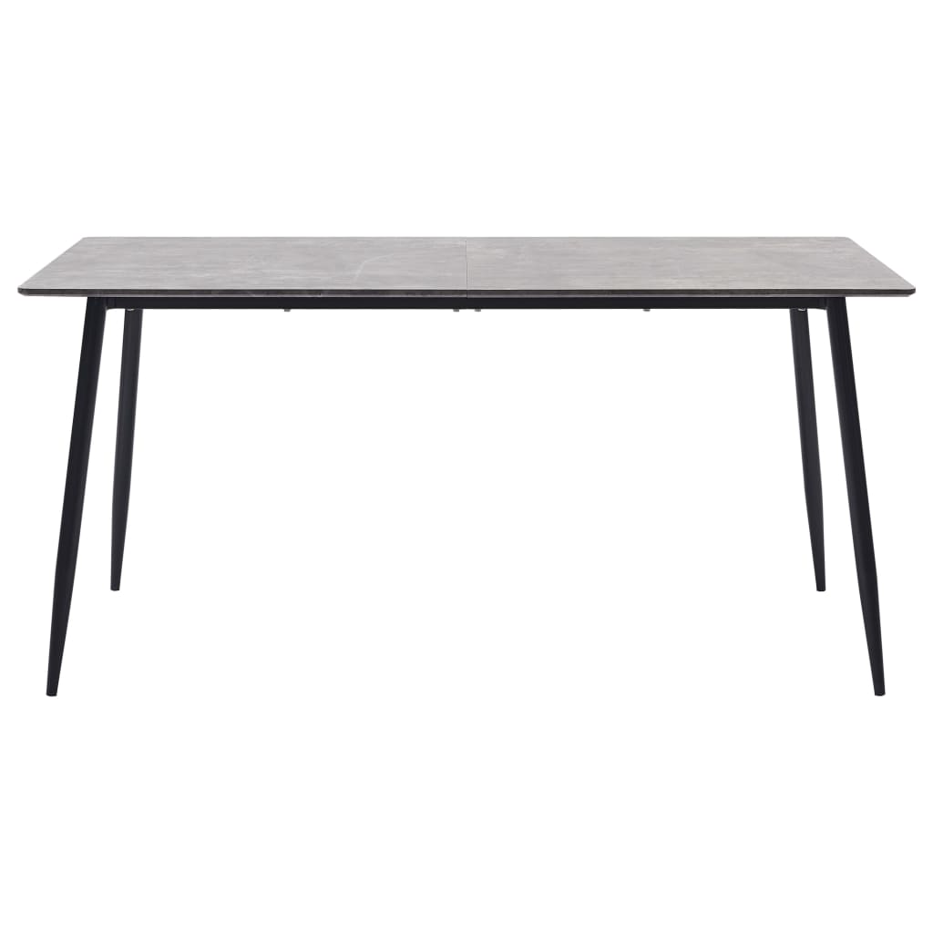 

vidaXL Eettafel 160x80x75 cm MDF grijs