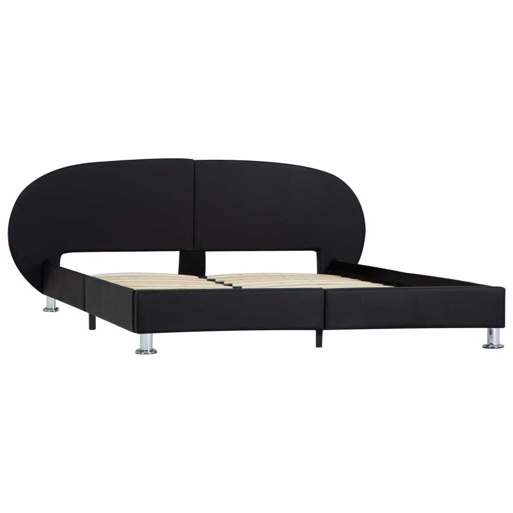 vidaXL Bedframe kunstleer zwart 140x200 cm