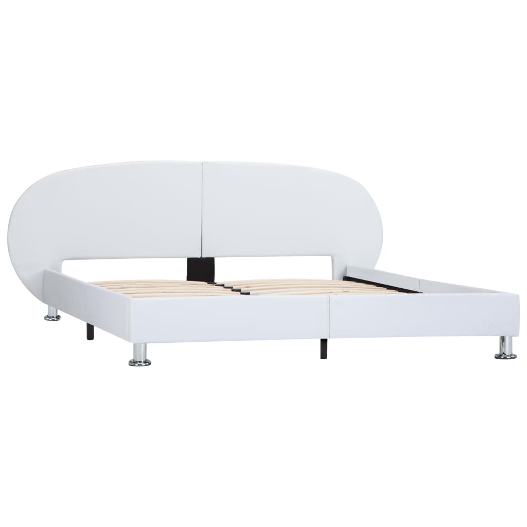 

vidaXL Bedframe kunstleer wit 140x200 cm