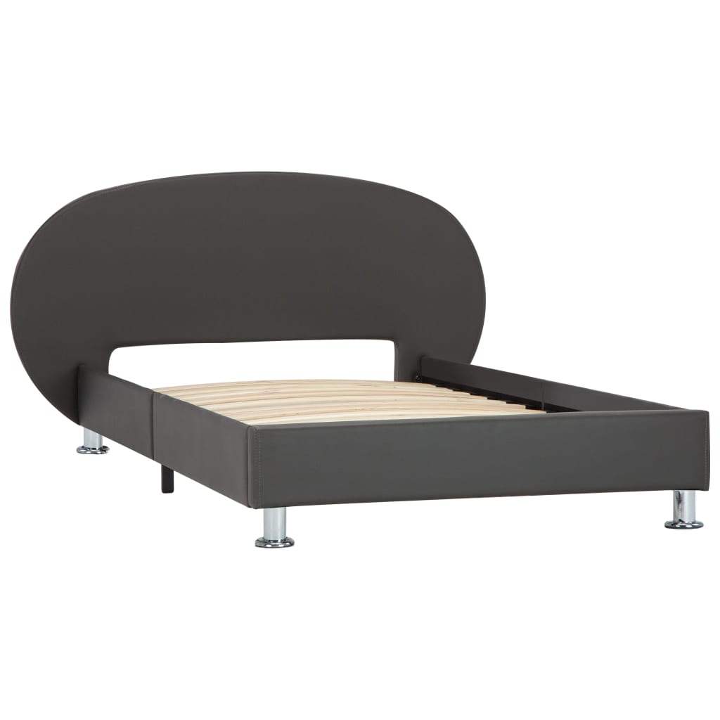 vidaXL Bedframe kunstleer grijs 100x200 cm