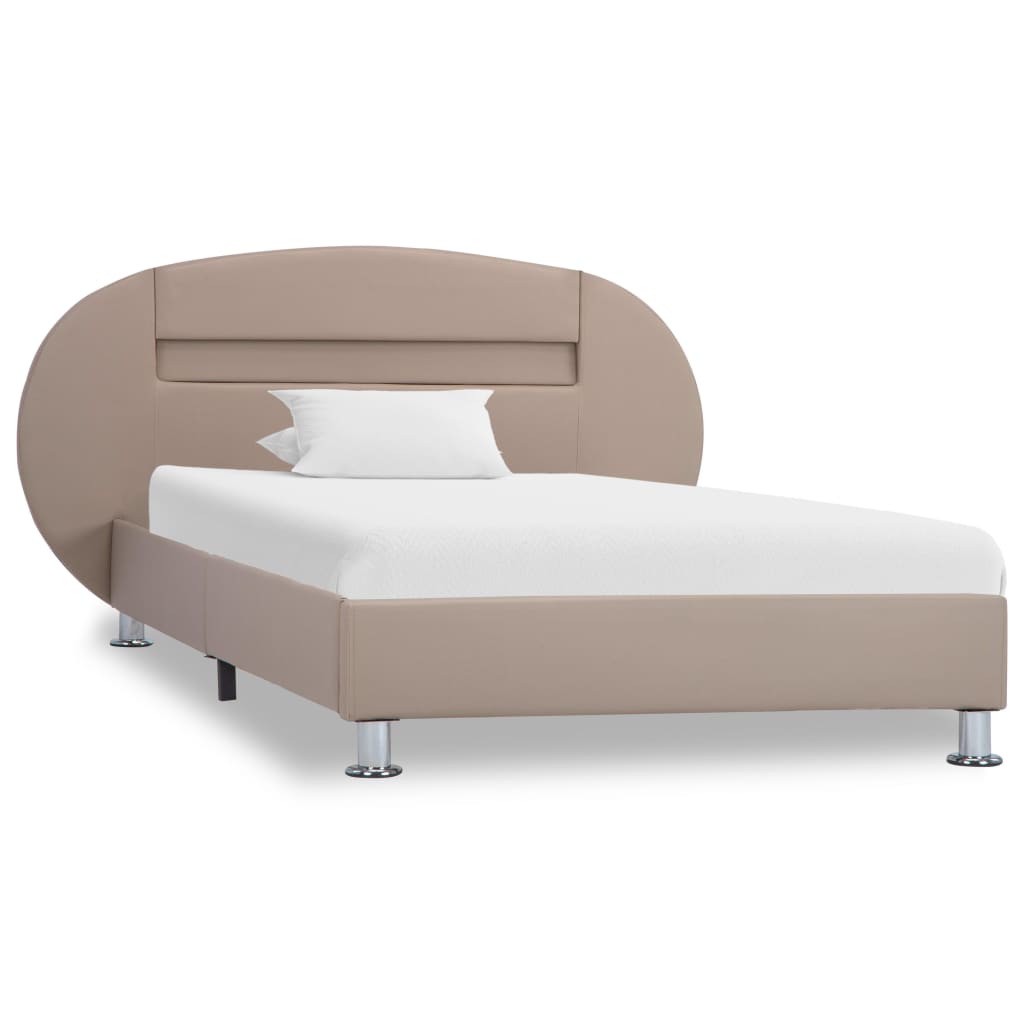 

vidaXL Bedframe met LED kunstleer cappuccinokleurig 90x200 cm