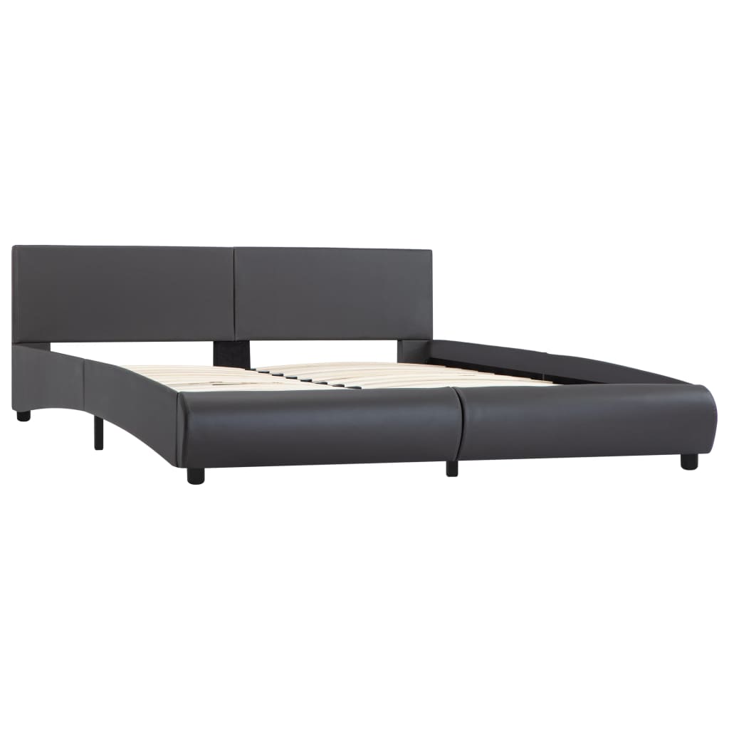 vidaXL Bedframe kunstleer grijs 160x200 cm