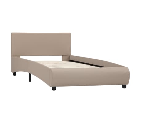 vidaXL Bedframe kunstleer cappuccino 90x200 cm